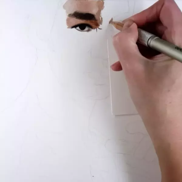 portrait face colored pencil drawing tutorial