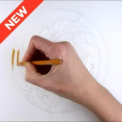 golden dragon colored pencil drawing tutorial