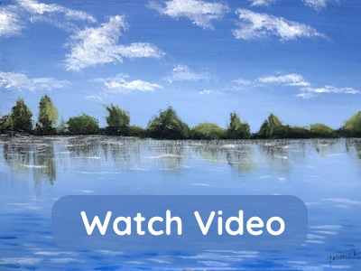 painting tutorial mirroring lake water nature”
