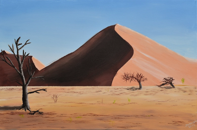 painting dune sahara landscape